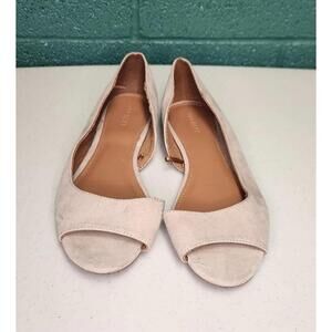 Women's Old Navy Nude Flats Cream Peep Toe Dress Flats Size 9